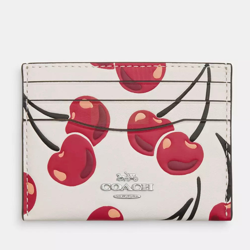 COACH CHERRY CARD HOLDER