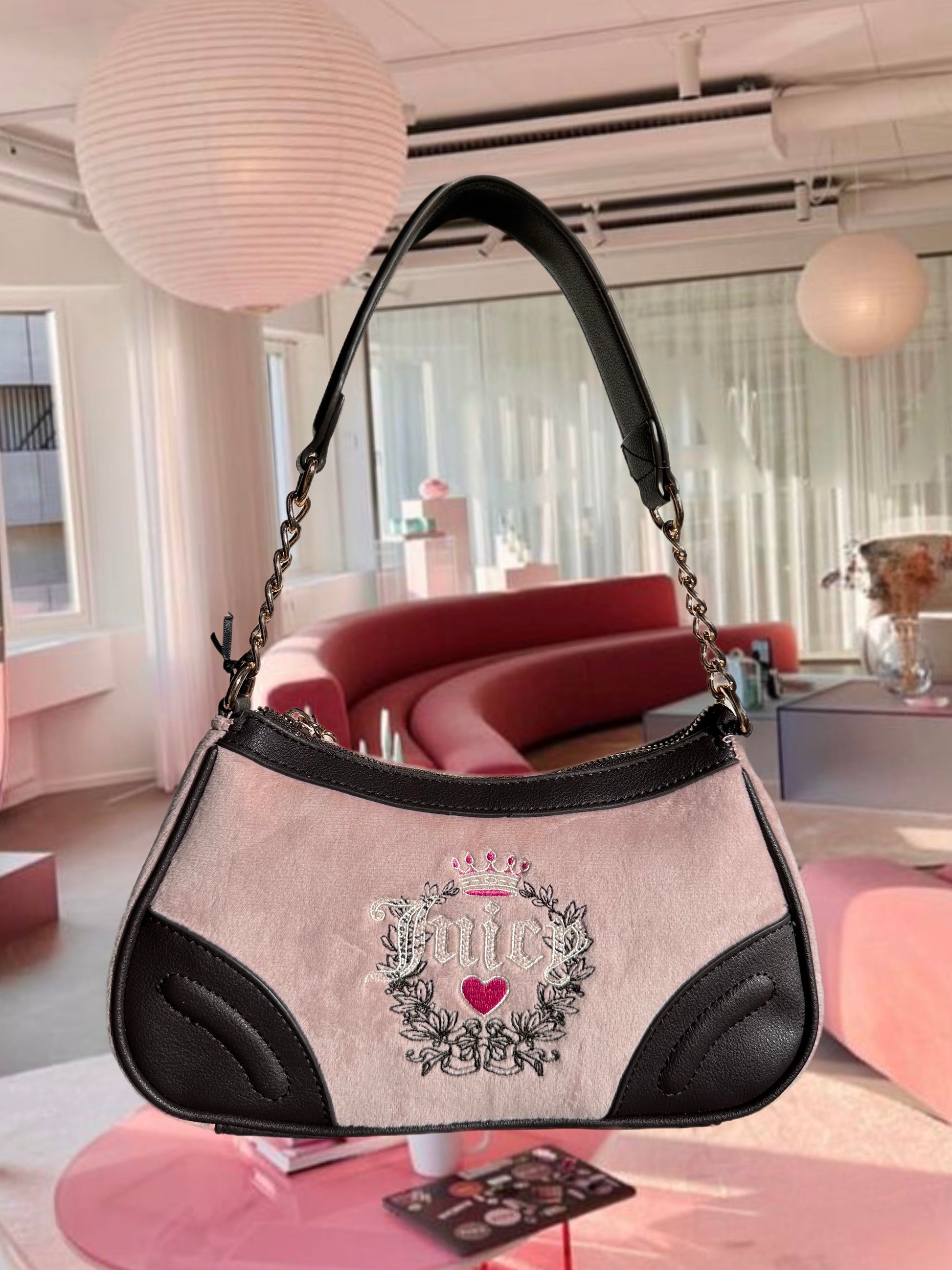 JUICY COUTURE VELVET SHOULDER BAG