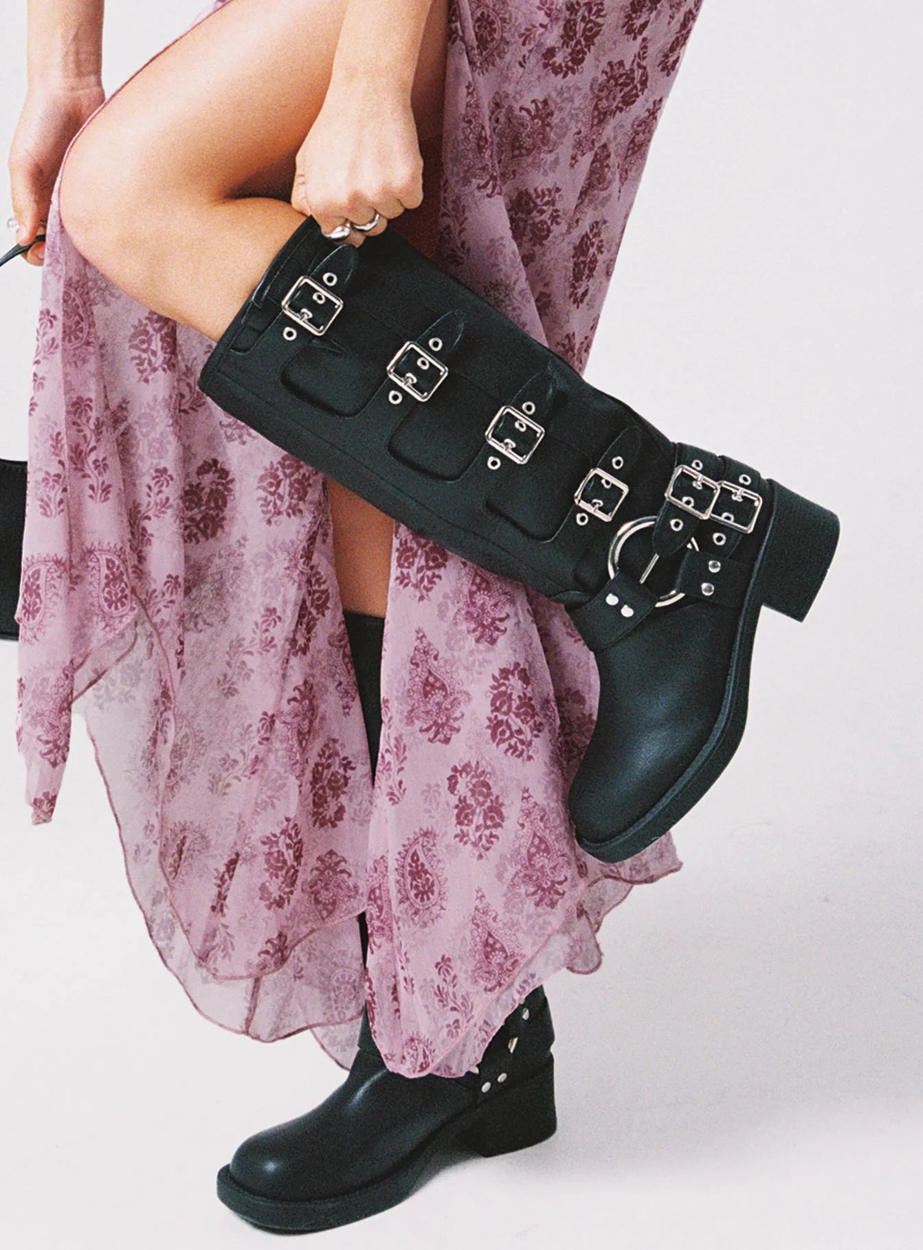 MOTO BLACK BOOTS
