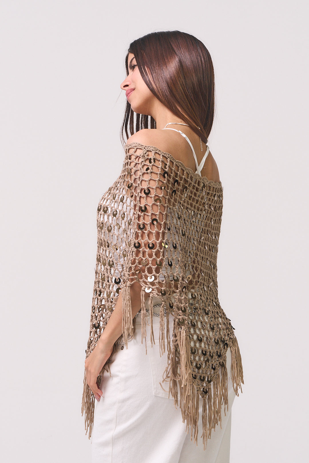 MAKI BEIGE PONCHO