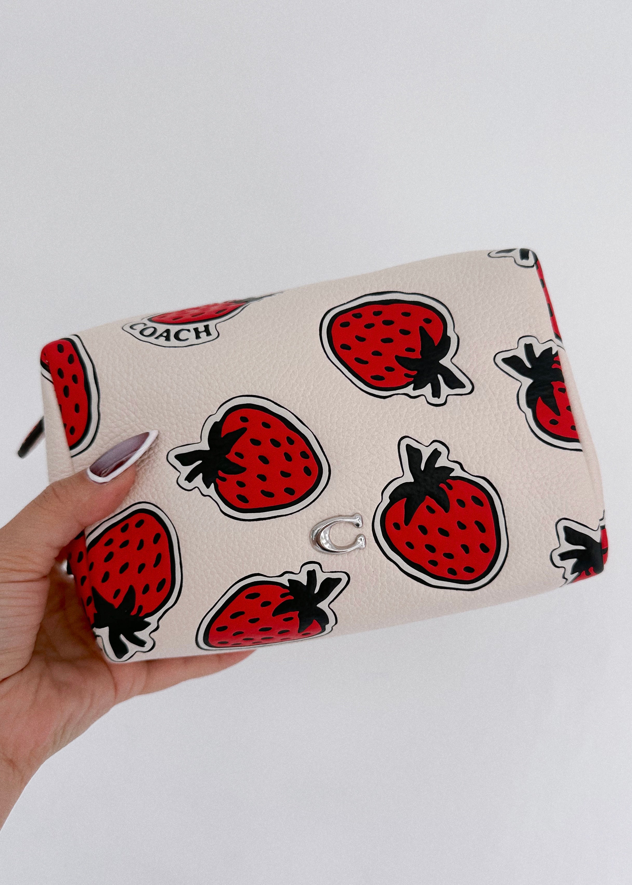 Coach strawberry factory print Cosmetic Case