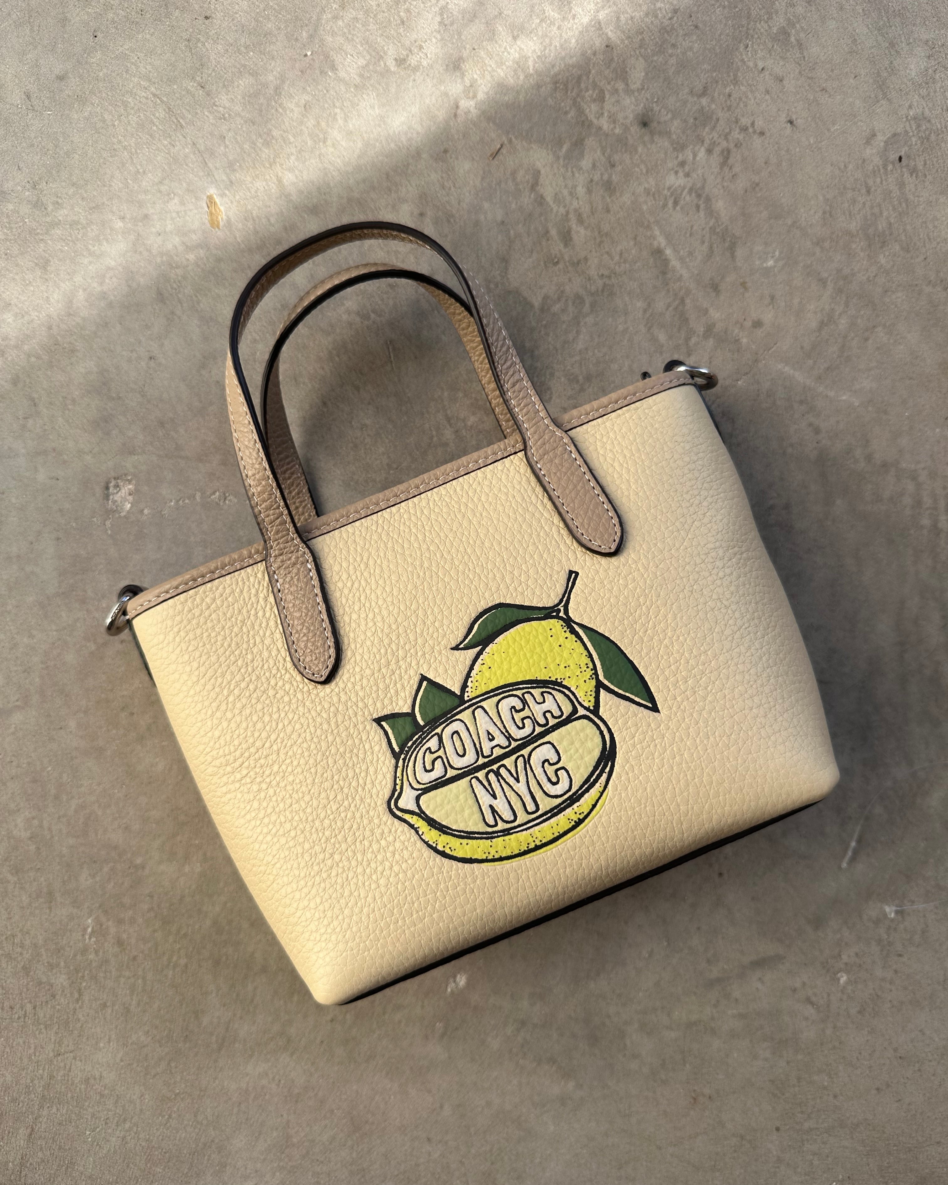 COACH MINI CITY TOTE LEMON