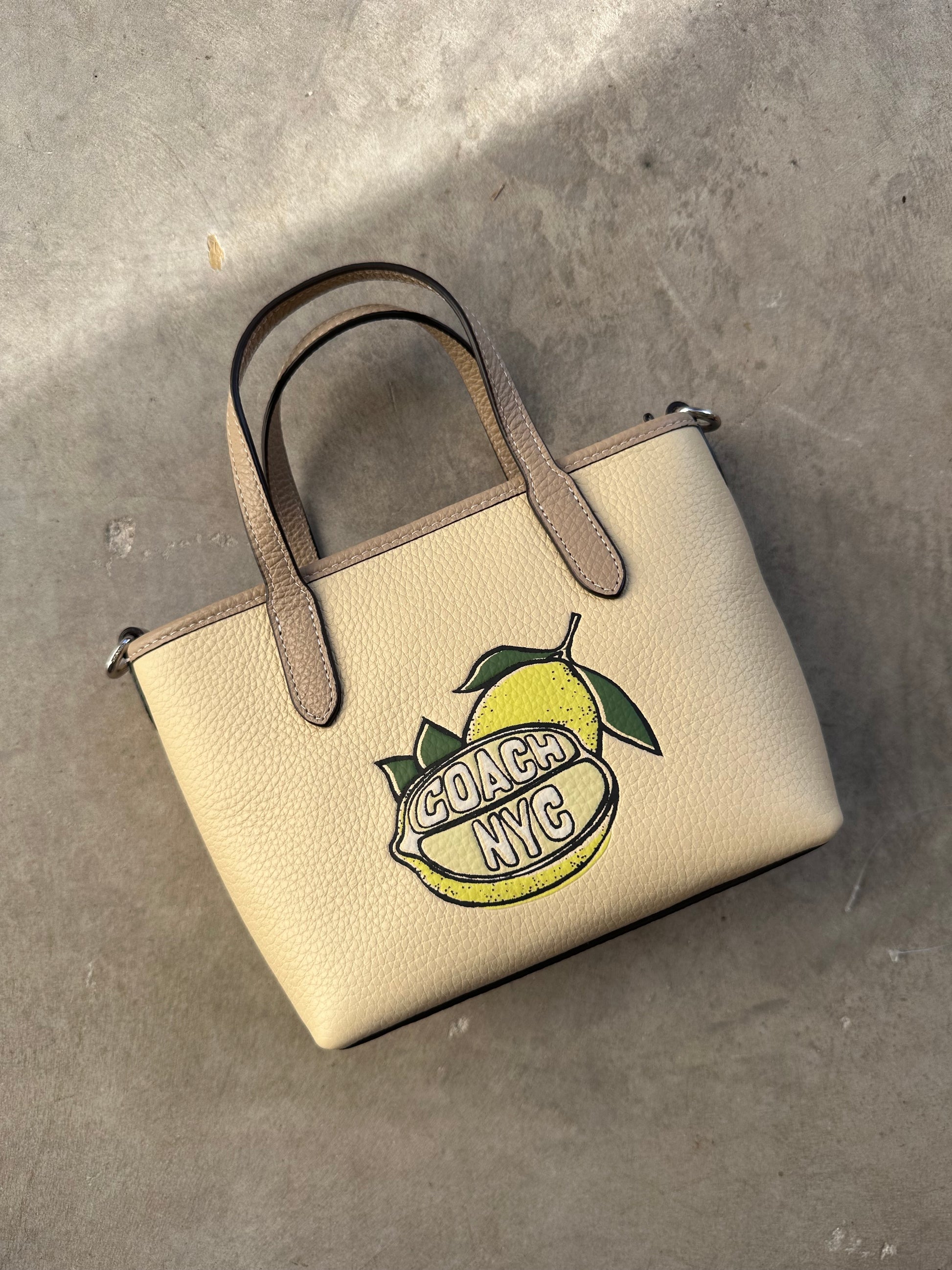 COACH MINI CITY TOTE LEMON