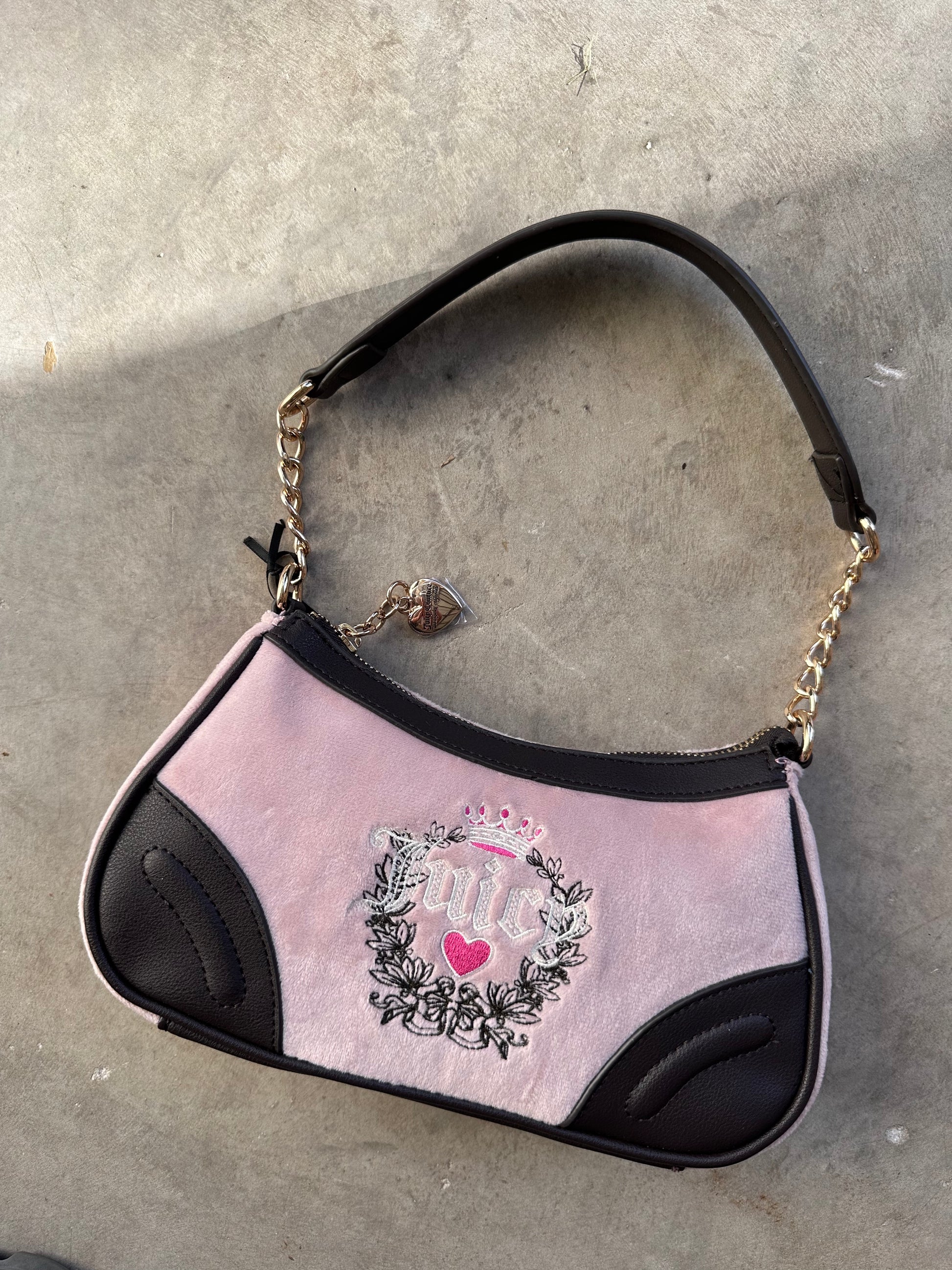 JUICY COUTURE VELVET SHOULDER BAG