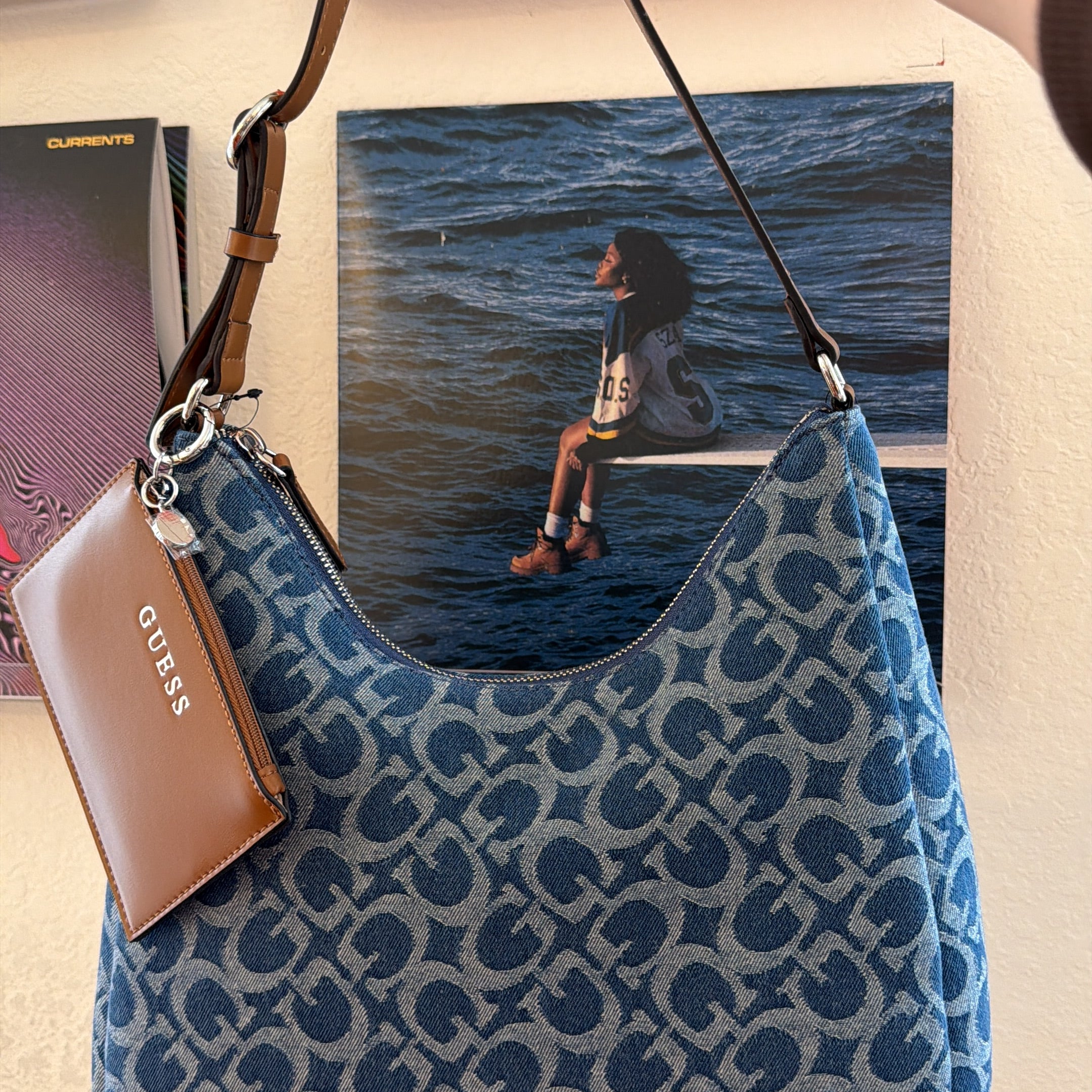GUESS DENIM HOBO BAG