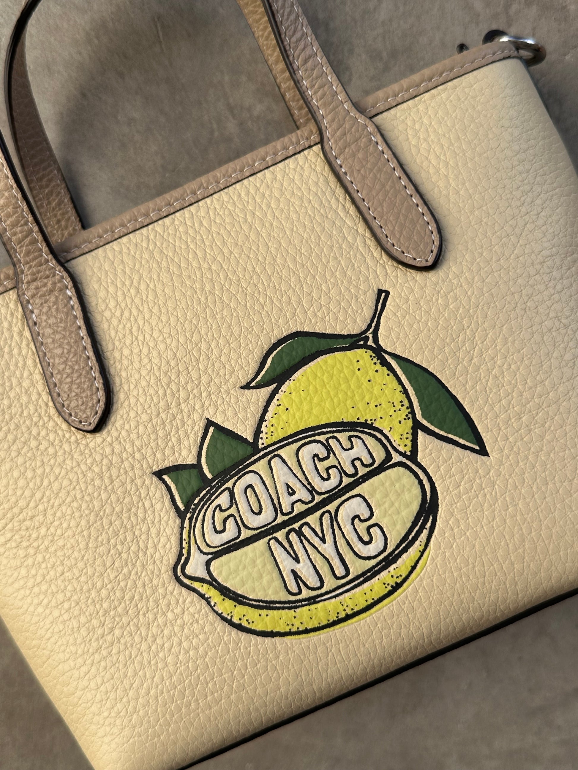 COACH MINI CITY TOTE LEMON