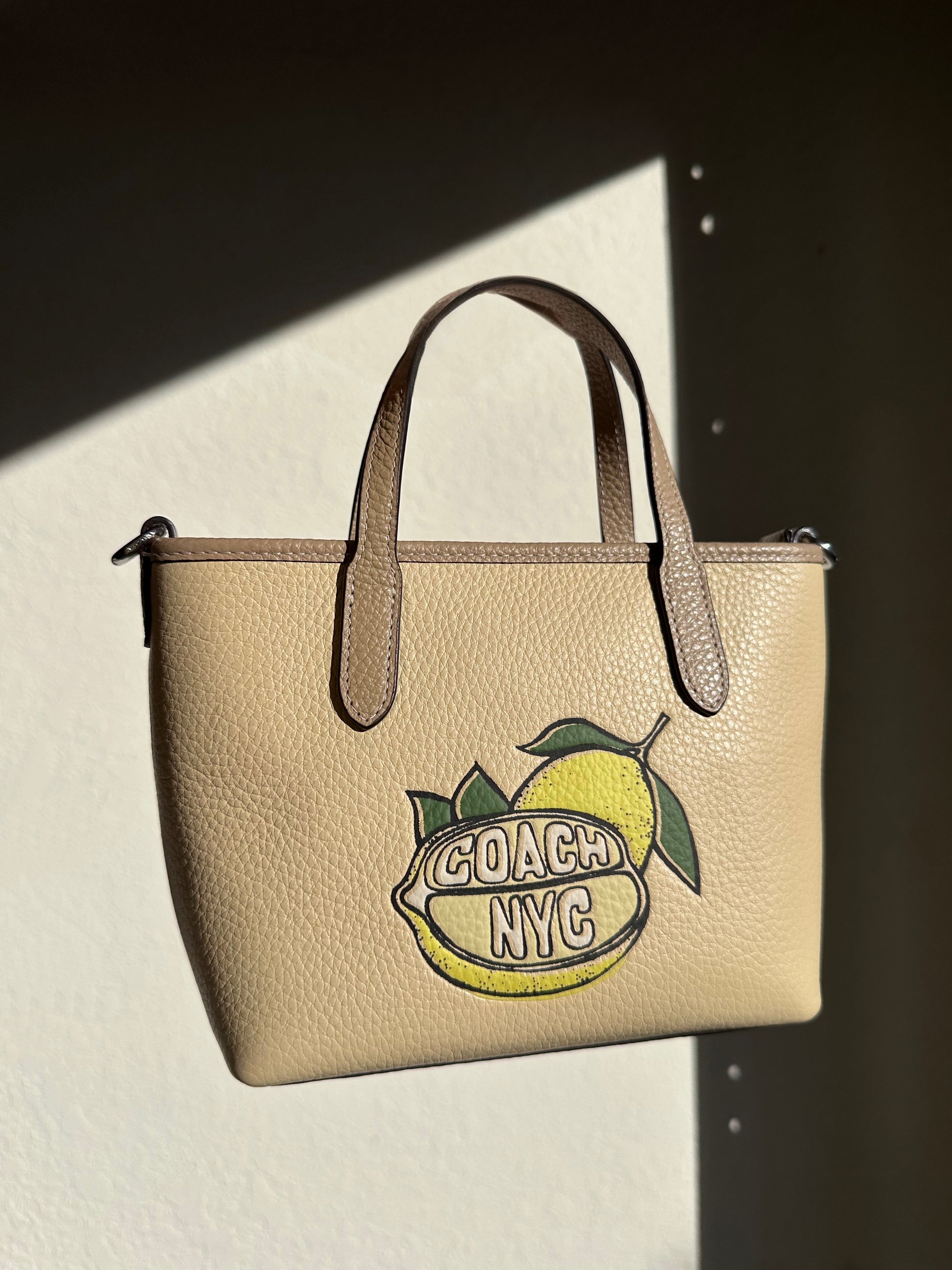 COACH MINI CITY TOTE LEMON