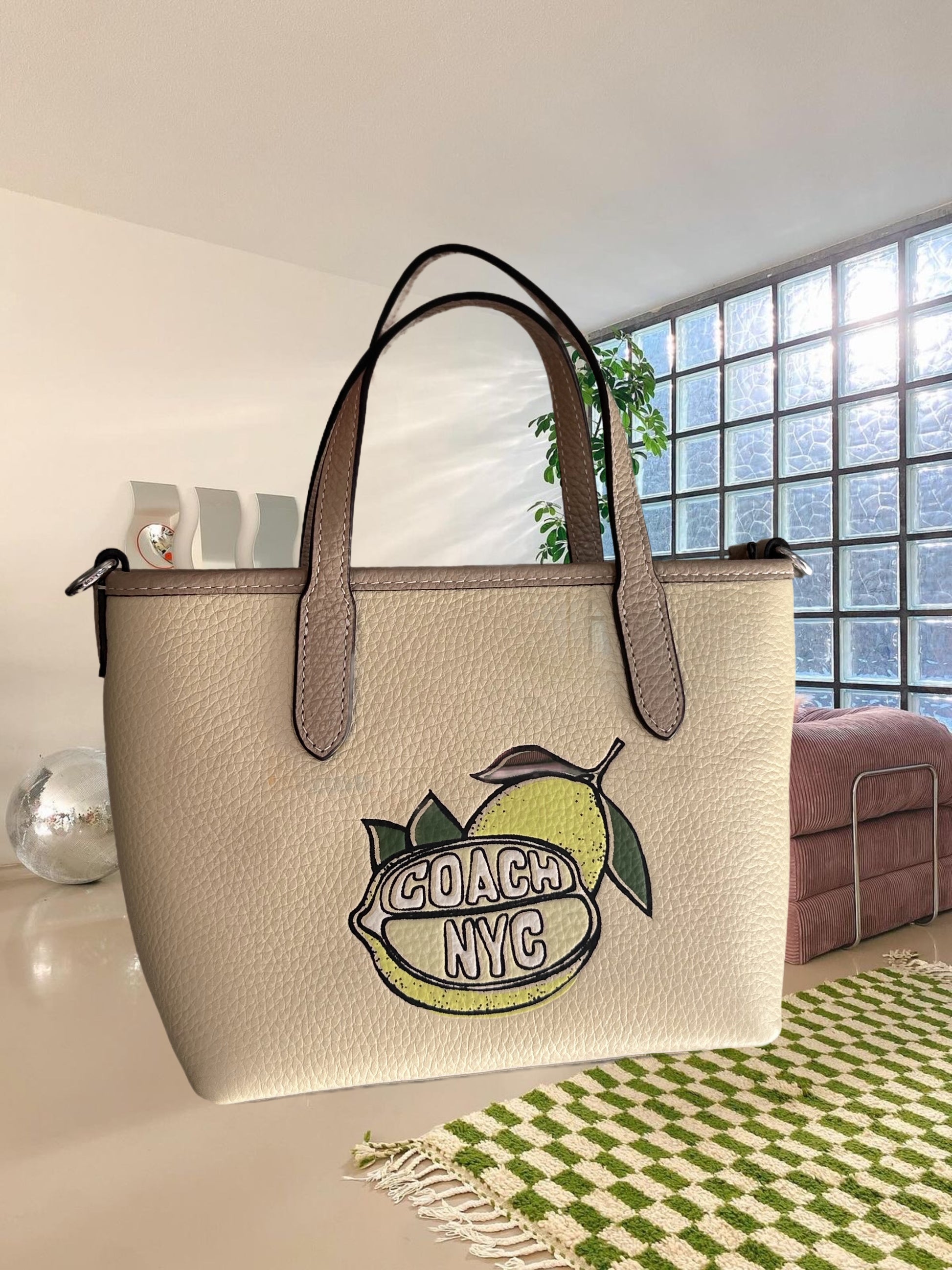 COACH MINI CITY TOTE LEMON