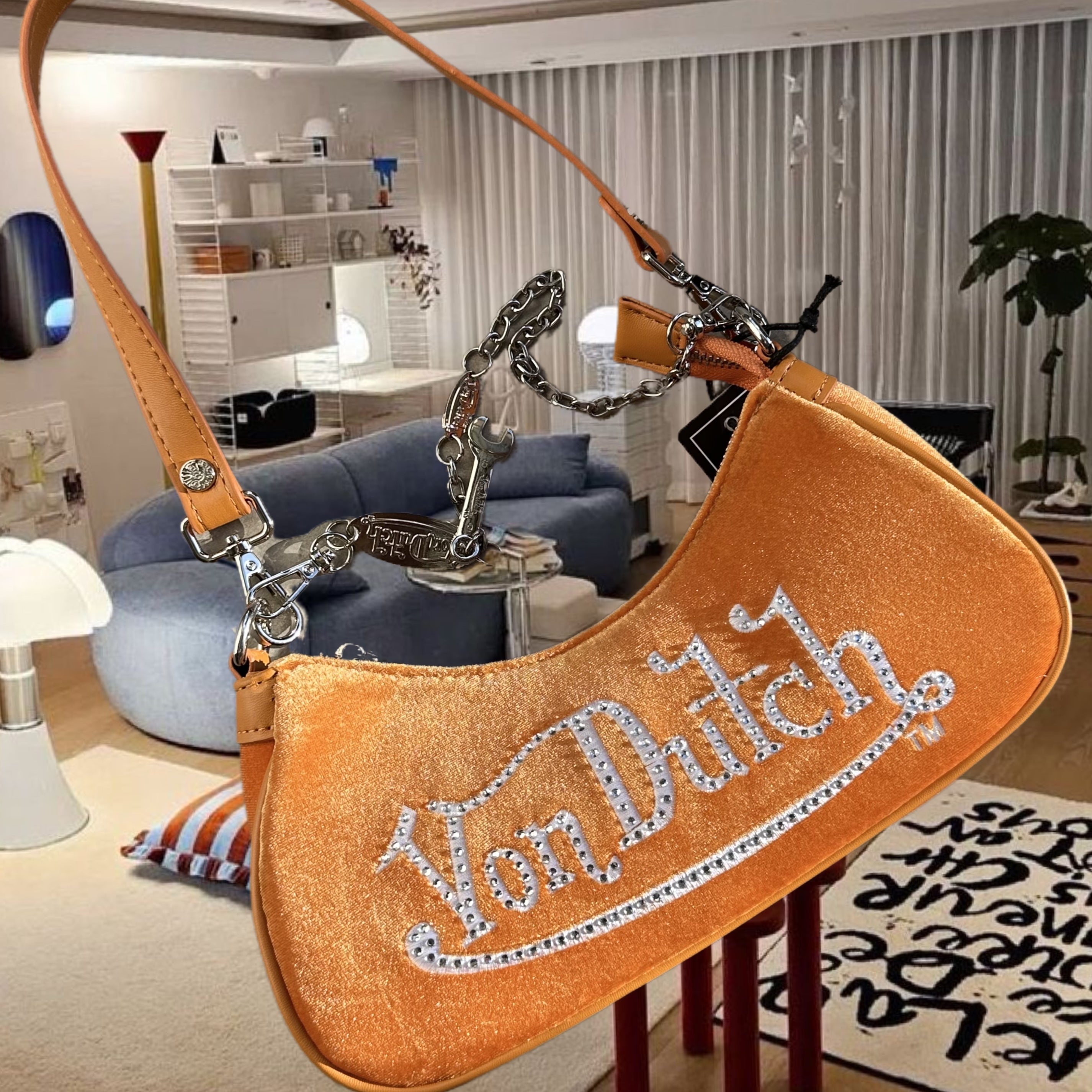 VON DUTCH VELVET BAG