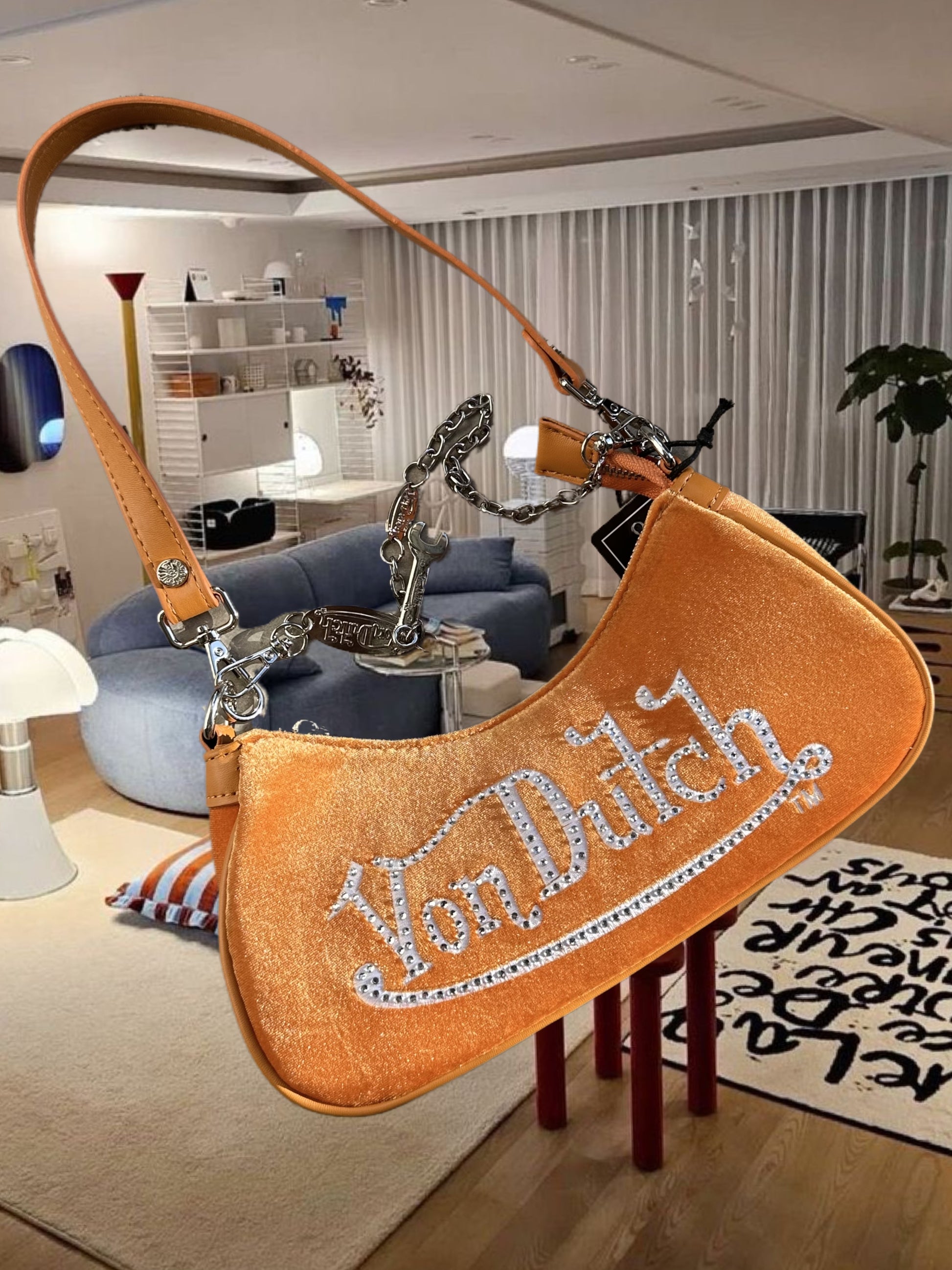 VON DUTCH VELVET BAG