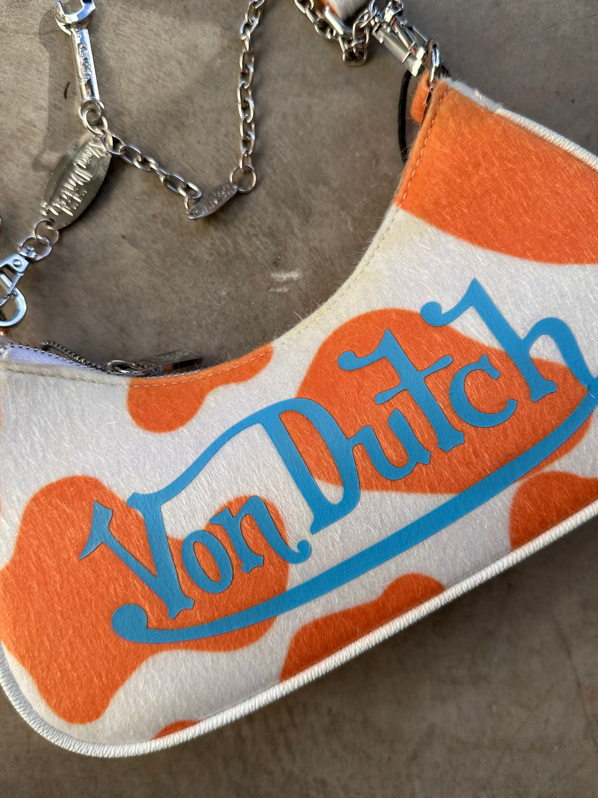 VON DUTCH ORANGE COW BAG