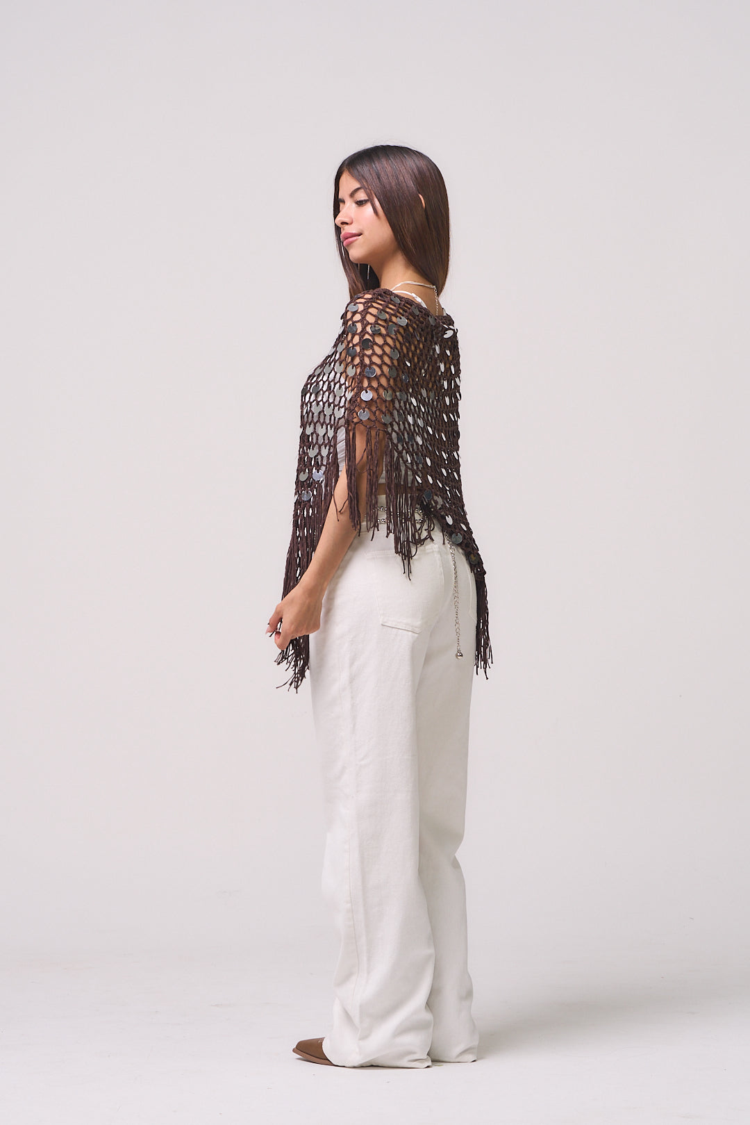 MAKI BROWN PONCHO