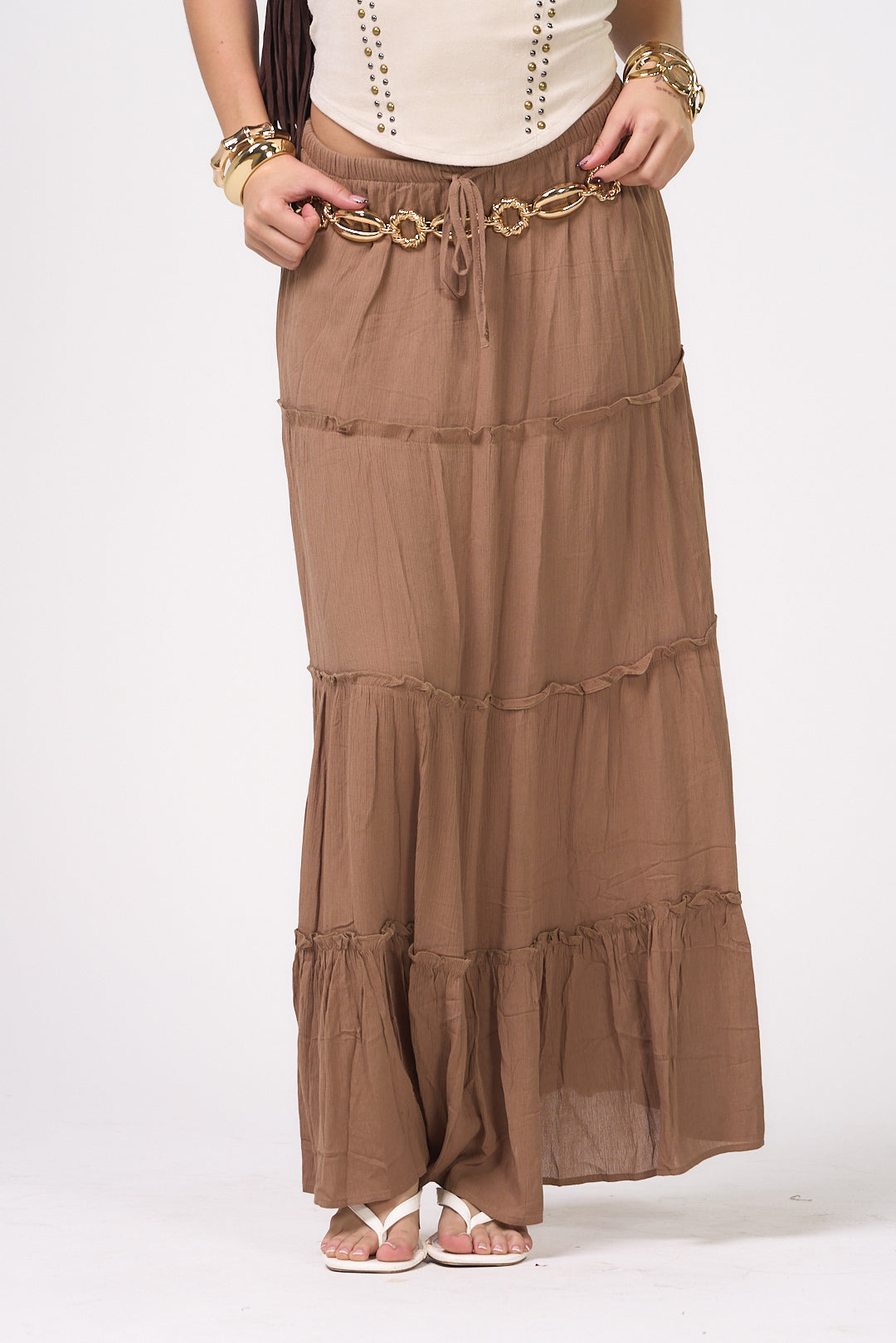 ZOIE BROWN SKIRT